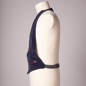 Vintage Blue Violet Velvet 1970s Tuxedo Vest